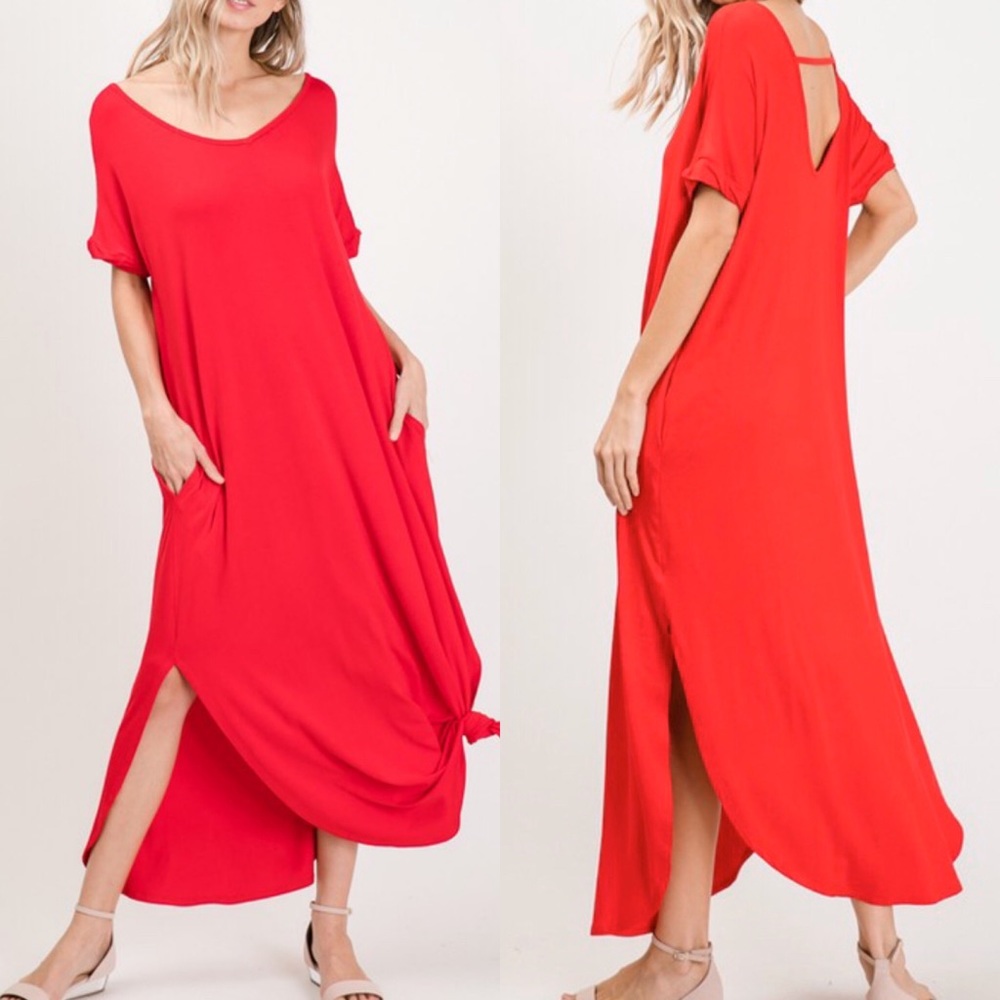 LAST 2 // Poppy Red Maxi